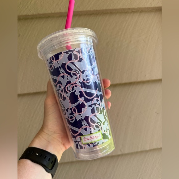 Lilly Pulitzer | Kitchen | Lilly Pulitzer Blue Nautical Tumbler Cold ...